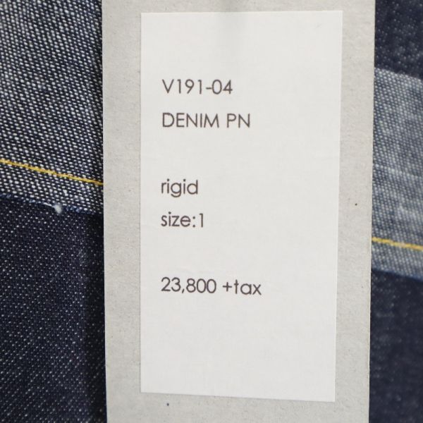 新品 バースト222 19ss リジット 生デニム テーパードデニムパンツ 1 vast222 ジーパン メンズ_8