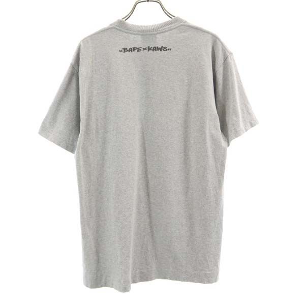 アベイシングエイプ カウズ コラボ 日本製 半袖 Tシャツ M グレー系 A 