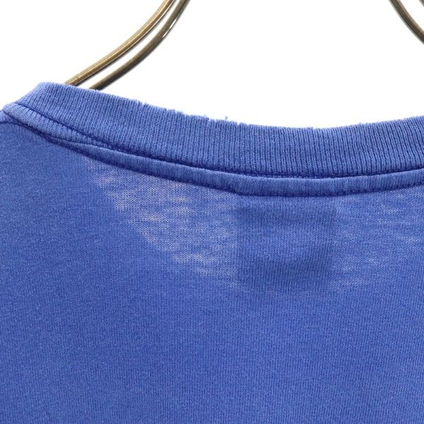 ステューシー 90s 紺タグ USA製 プリント 半袖 Tシャツ M ブルー系