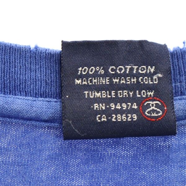 ステューシー 90s 紺タグ USA製 プリント 半袖 Tシャツ M ブルー系