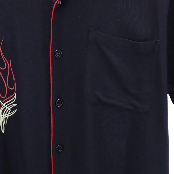 スタイルアイズ M36953 東洋エンタープライズ 半袖 ボウリングシャツ 38R 黒系 styleeyes メンズ スタイルアイズ M36953 東洋エンタープライズ 半袖 ボウリングシャツ