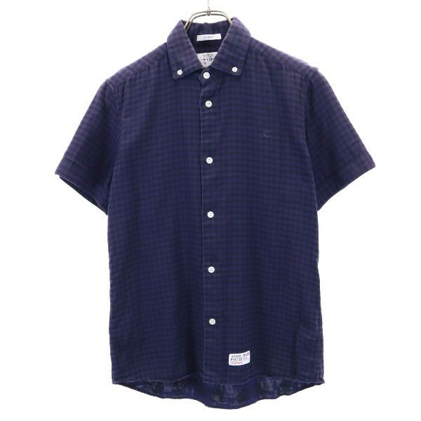 ダブルタップス 日本製 201-205 PTWTSB VUA ギンガムチェック 半袖 ボタンダウンシャツ S パープル系 WTAPS メンズ 6,380円