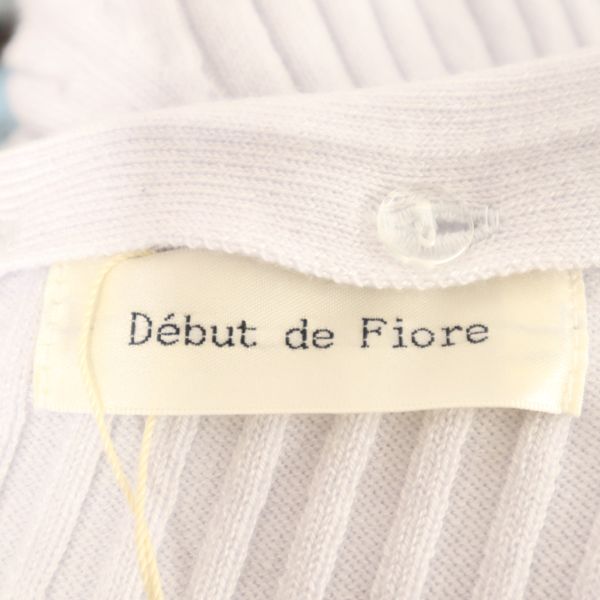 未使用 デビュードフィオレ チェック柄 長袖 リブニット ドッキング