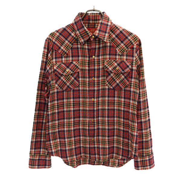インディアンモトサイクル チェック柄 長袖 ウエスタンシャツ M Indian Motocycle メンズの通販はウエスタンシャツ