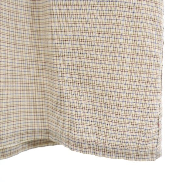 イヴサンローラン 80s 90s オールド チェック柄 長袖 シャツ 15 1／2 34-35 茶系 YVES SAINT LAURENT ワイシャツ メンズ_6