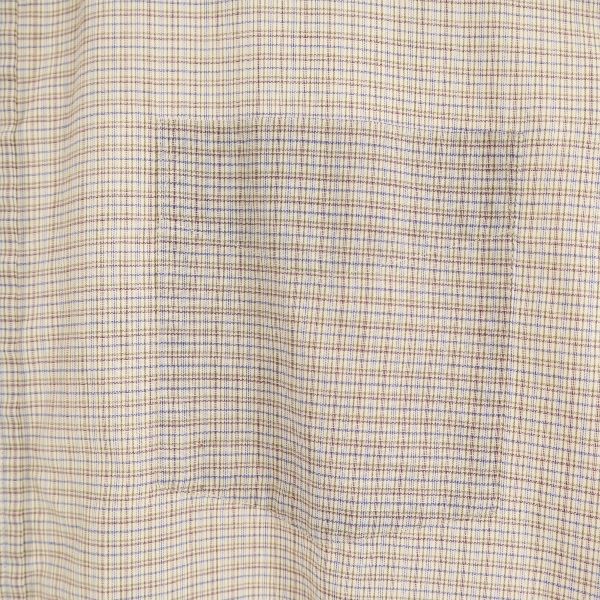 イヴサンローラン 80s 90s オールド チェック柄 長袖 シャツ 15 1／2 34-35 茶系 YVES SAINT LAURENT ワイシャツ メンズ_7