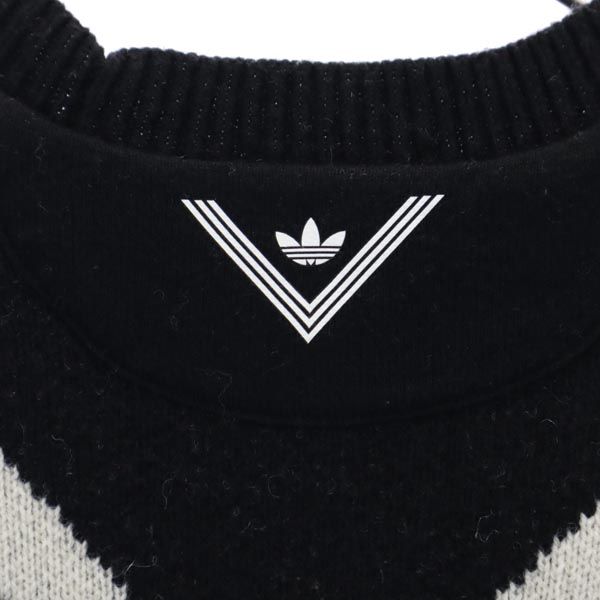 アディダス トレフォイルロゴ 長袖 ニット XS 黒系 adidas セーター