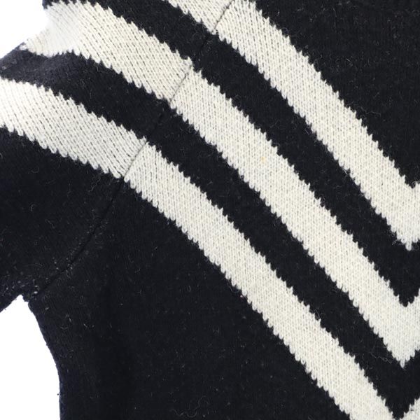 アディダス トレフォイルロゴ 長袖 ニット XS 黒系 adidas セーター 