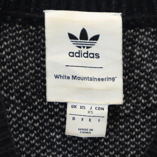 アディダス トレフォイルロゴ 長袖 ニット XS 黒系 adidas セーター