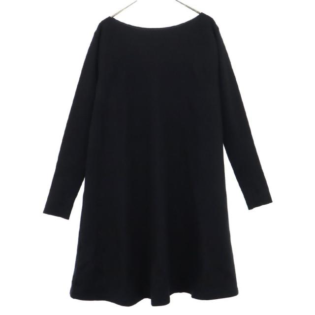 ロベルトコリーナ イタリア製 長袖 ニット ワンピース S ブラック ROBERTO COLLINA レディース