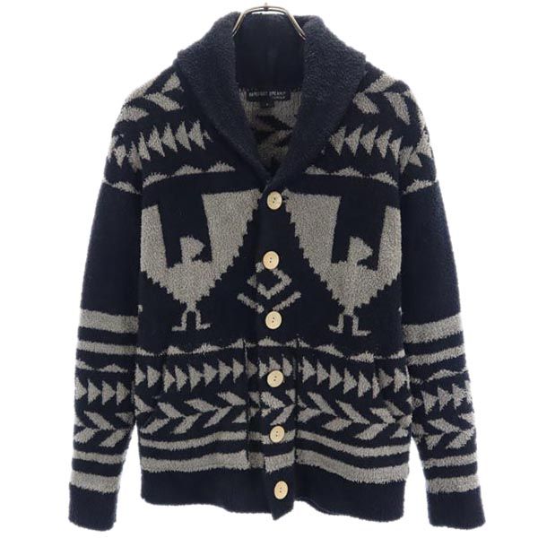 ベアフットドリームス 総柄 長袖 ショールカラー ニットカーディガン S ブラック系 BAREFOOT DREAMS メンズの通販は 5,013円