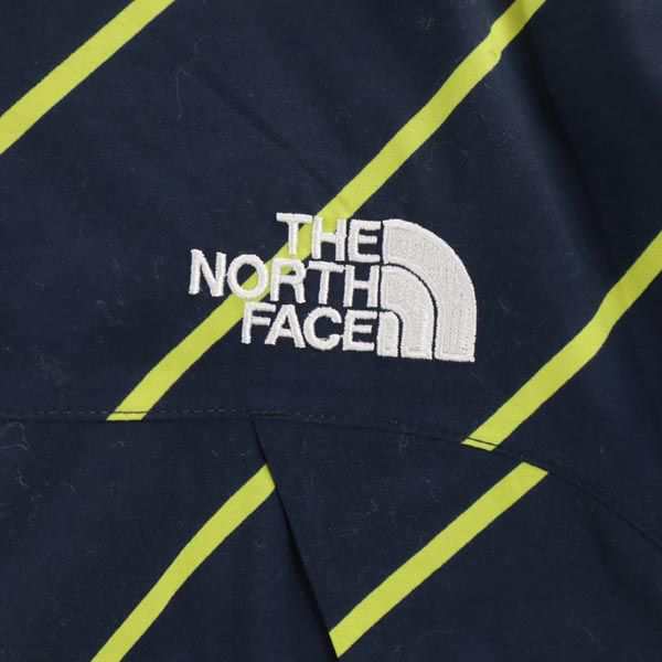 ノースフェイス ボーダー柄 マウンテンパーカー 紺×黄 THE NORTH