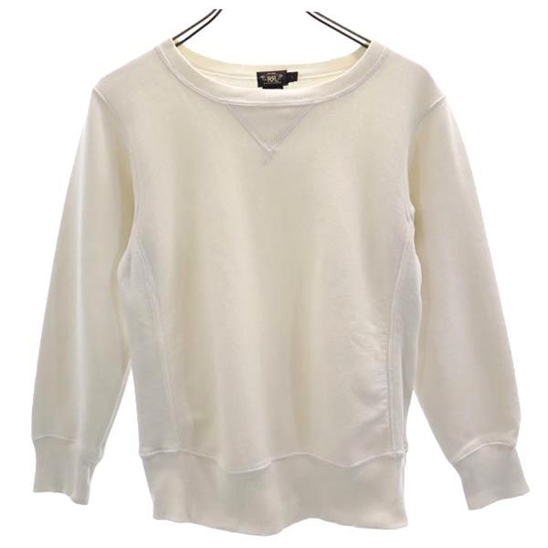 RRL １ツ星 長袖 スウェット トレーナー 1 ホワイト系 ダブルアールエル 裏起毛 RALPH LAUREN メンズの通販は 9,346円