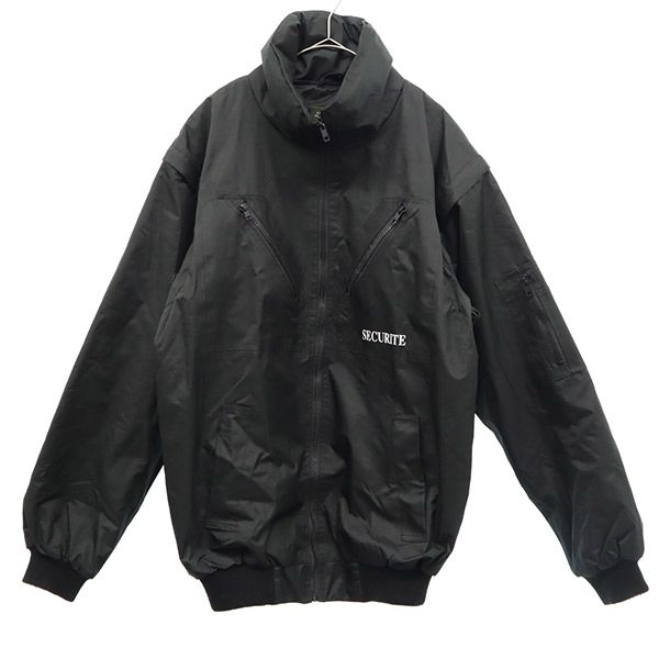 ガードフォースプロフェッショナル プリント柄 ウインドブレーカー S ブラック GUARD FORCE PROFESSIONNEL ジャケット メンズ