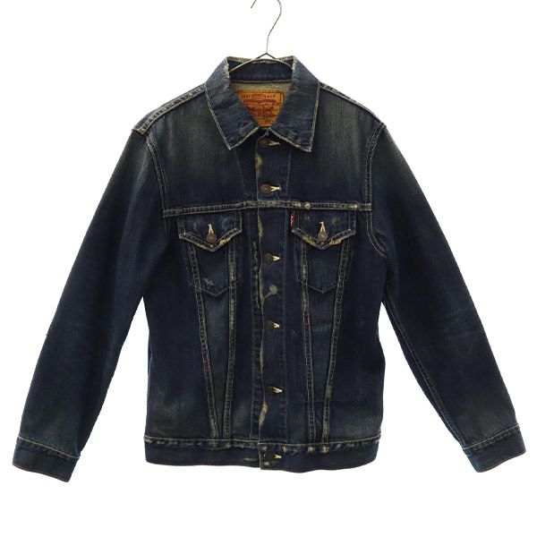リーバイス フェイディッドブルーリペアード ダメージ加工 デニムジャケット M ネイビー Levi’s FadedBlueRepaired メンズ