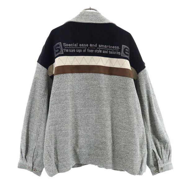 未使用 サンタフェ 日本製 バック ロゴ 刺繍 ジャケット 3 グレー系 santa fe メンズ 未使用 サンタフェ 日本製 バック ロゴ 刺繍 ジャケット 3 グレー系
