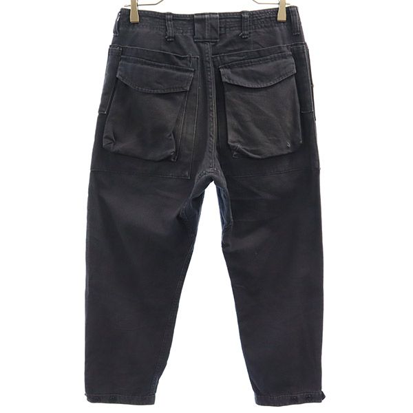 Blue 様の専用品です。ササフラス頑丈なダック生地を使用したワークパンツ ササフラス ボタンフライ パッチワークパンツ S ネイビー
