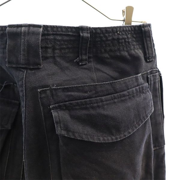 ササフラス ボタンフライ パッチワークパンツ S ネイビー SASAFRAS