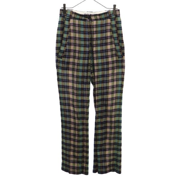 アールト ウールブレンド チェック ロングパンツ 34 AALTO メンズ