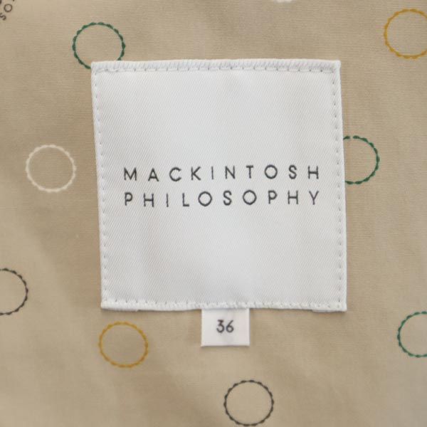 マッキントッシュフィロソフィー コットン コート 36 水色 MACKINTOSH PHILOSOPHY フード レディース_8