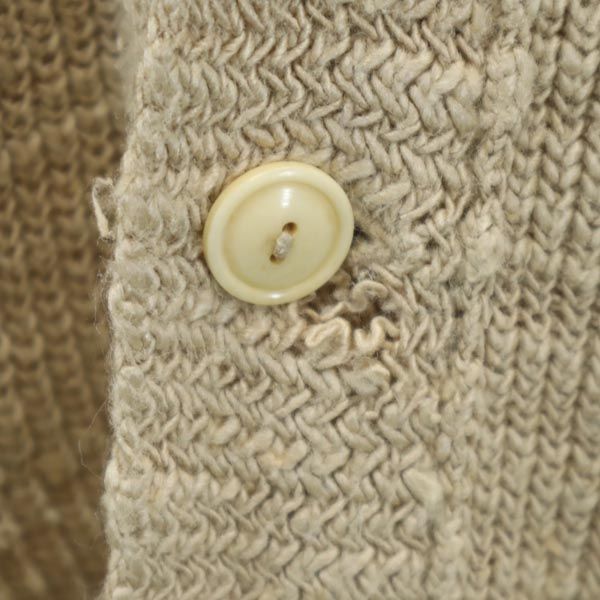 RRL 1ツ星 シルク100％ 長袖 Vネック ニット カーディガン S ベージュ ダブルアールエル メンズ RRL 1ツ星 シルク100％ 長袖 Vネック ニット カーディガン S ベージュ