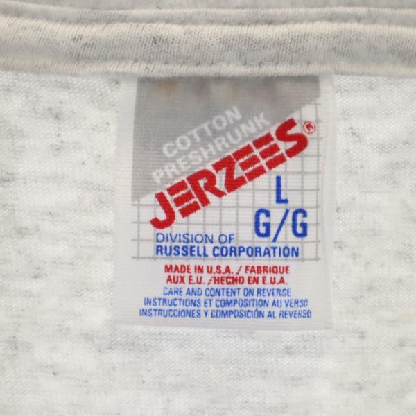 ジャージーズ 90s USA製 横浜マリノス プリント 半袖 Tシャツ L グレー 