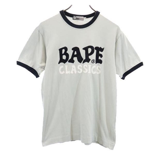 アベイシングエイプ 日本製 プリント 半袖 Tシャツ S グレー系 A BATHING APE メンズの通販は