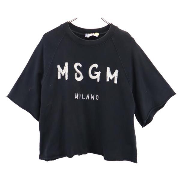 エムエスジーエム イタリア製 半袖 スウェット トレーナー XS ブラック系 MSGM メンズ