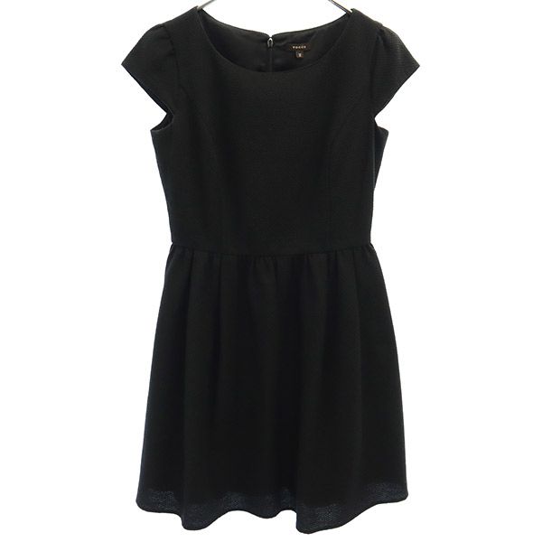 トッカ 日本製 半袖 ワンピース 2 ブラック TOCCA フレンチスリーブ レディース