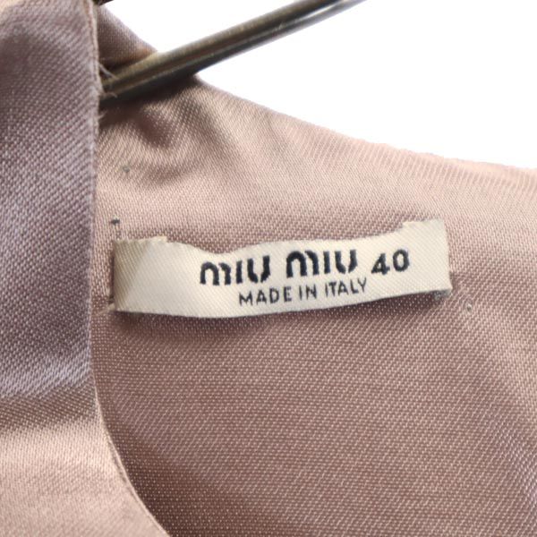 ミュウミュウ イタリア製 ノースリーブ ワンピース 40 ピンク系 MIUMIU レディース_7