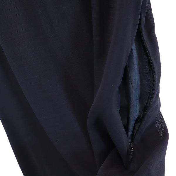 ジルサンダー イタリア製 ウール 半袖 ワンピース 40 ネイビー系 JIL