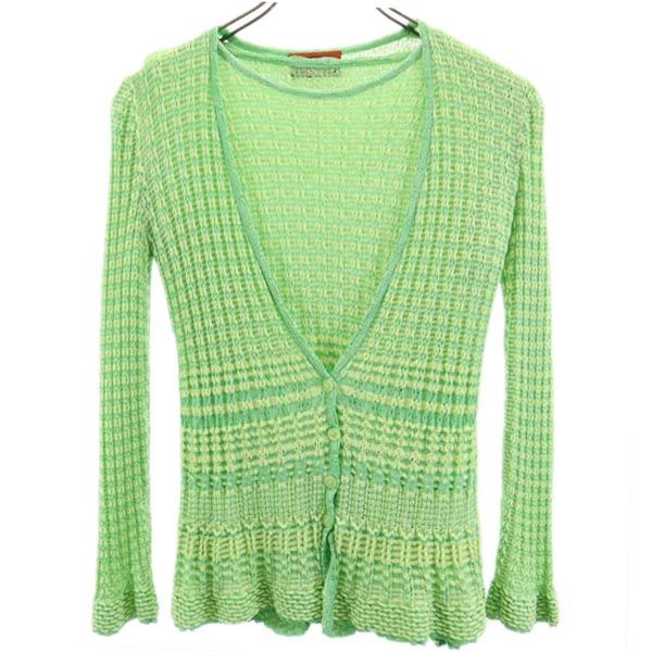 ミッソーニ MISSONI ニット カーディガン 総柄 イタリア製