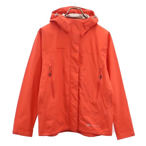 マムート アウトドア ナイロンジャケット M オレンジ系 Mammut 収納ポーチ付き レディースの通販は