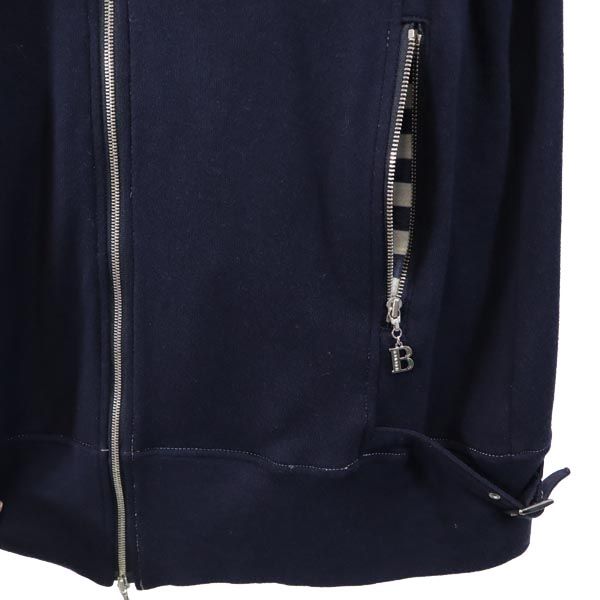 バルマン 日本製 ボーダー 長袖 スウェット ジップパーカー 9 ネイビー BALMAIN レディース 古着 中古 BALMAIN - バルマン 日本製 ボーダー 長袖 スウェット ジップ