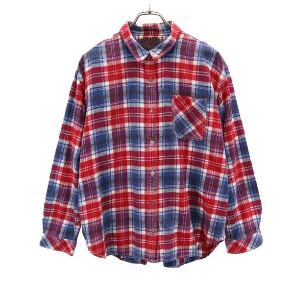 試着のみ★R.H. VINTAGE チェックネルシャツ 長袖 XS アールエイチ ヴィンテージ ヴィンテージ チェック柄 長袖 ネルシャツ