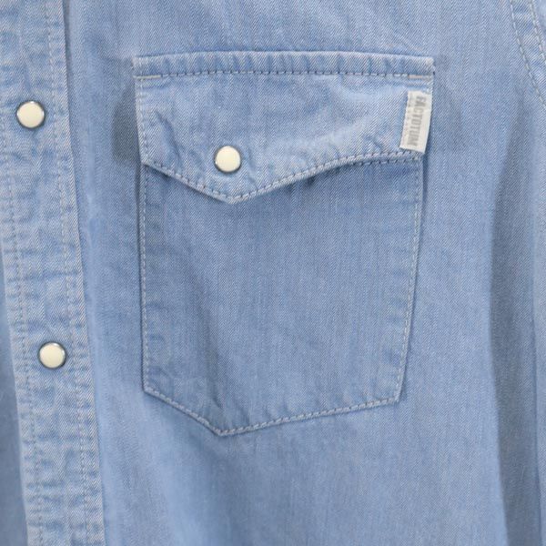 ファクトタム 日本製 長袖 ウエスタンシャツ 46 ブルー系 FACTOTUM メンズ FACTOTUM デニムシャツ 長袖シャツファクトタム 日本製 長袖