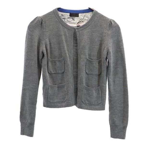 ポールスミス カシミヤブレンド ニット カーディガン M グレー Paul Smith BLACK レディースの通販は