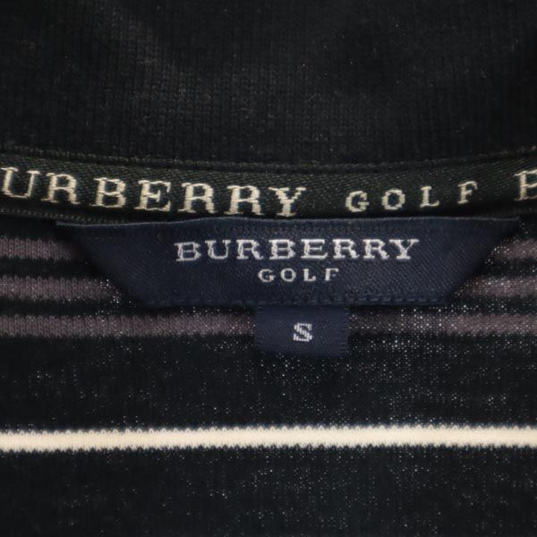 バーバリー BURBERRY 長袖ポロシャツ 黒 日本製 ノバチェック L