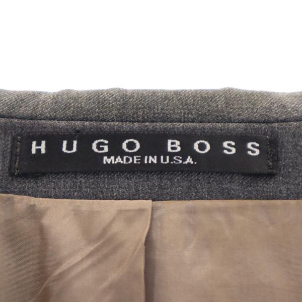 ヒューゴボス 90s オールド USA製 ウール テーラードジャケット グレー HUGO BOSS メンズ_8