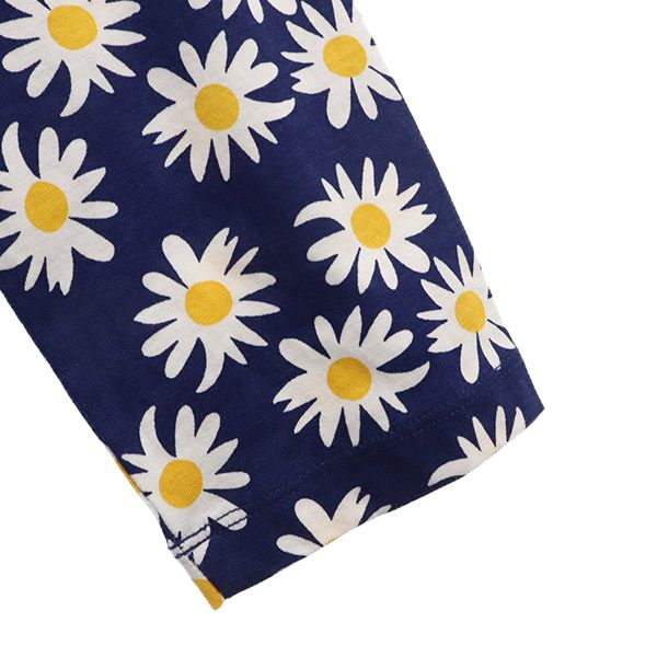 未使用 マリメッコ 花柄 長袖 ワンピース S ネイビー marimekko