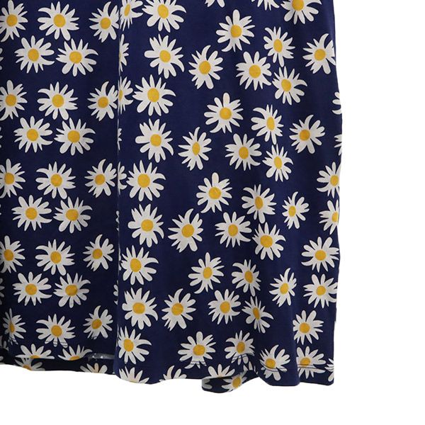 未使用 マリメッコ 花柄 長袖 ワンピース S ネイビー marimekko