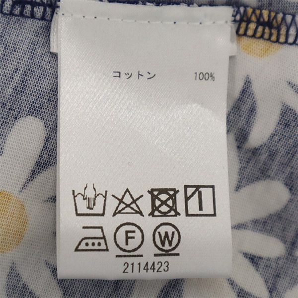 未使用 マリメッコ 花柄 長袖 ワンピース S ネイビー marimekko
