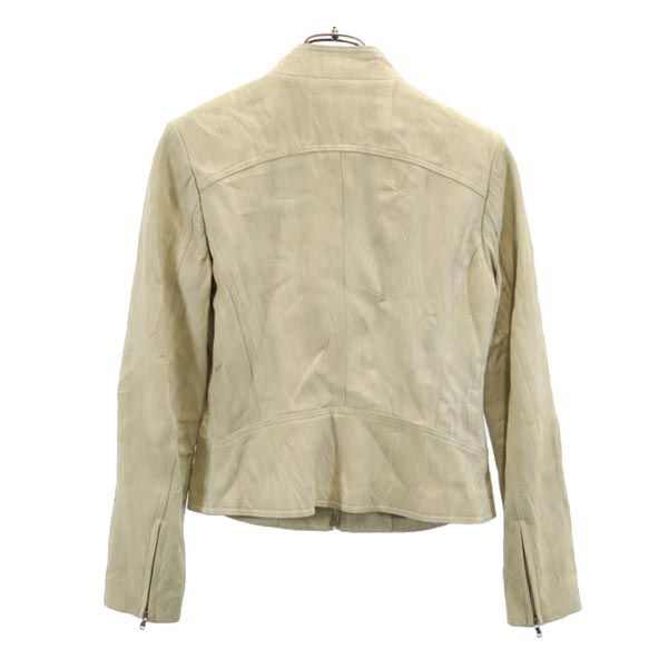 ノースビーチ ラムスキン レザージャケット S(44) アイボリー NORTH