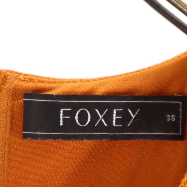 フォクシー 日本製 バイカラー 半袖 ワンピース 38 オレンジ系 FOXEY レディース フォクシー 日本製 バイカラー 半袖 ワンピース 38 オレンジ系 FOXEY
