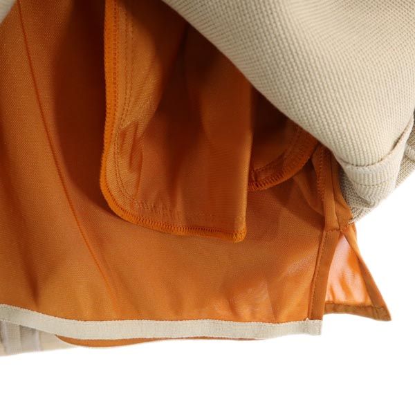 フォクシー 日本製 バイカラー 半袖 ワンピース 38 オレンジ系 FOXEY