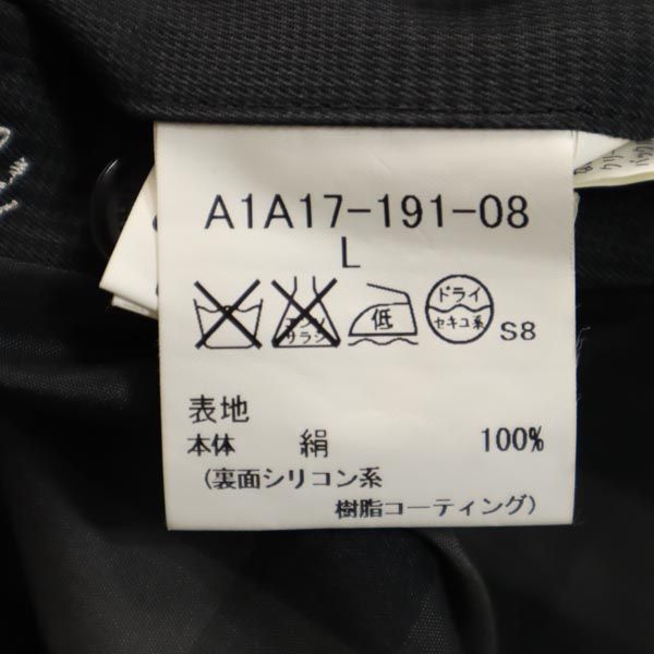 バーバリー 三陽商会 チェック柄 シルク トレンチコート L グレー系 BURBERRY メンズ_8