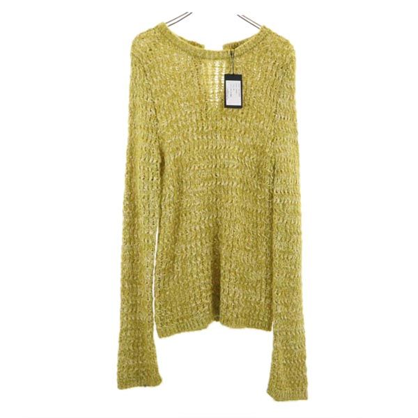未使用 ミュラー ウールブレンド 長袖 デザインニット セーター 38 イエロー系 muller of yoshiokubo レディースの通販は