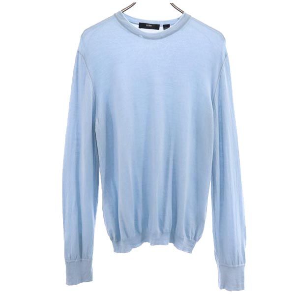 ボス ヒューゴボス イタリア製 カシミアブレンド 長袖 セーター 48 水色系 BOSS HUGO BOSS ニット メンズの通販は 6,160円