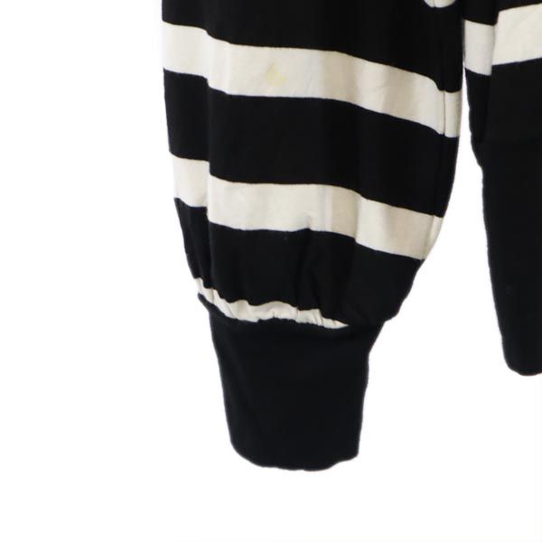 marimekko - マリメッコ レーヨンブレンド ボーダー 長袖 カーディガン XS 白×黒 marimekko レディース マリメッコ レーヨンブレンド ボーダー 長袖 カーディガン XS 白