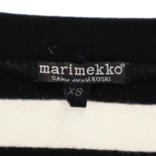 新品 marimekko Kioski カーディガン ボーダー 黒白 XS 新品 marimekko Kioski カーディガン ボーダー 黒白 XS